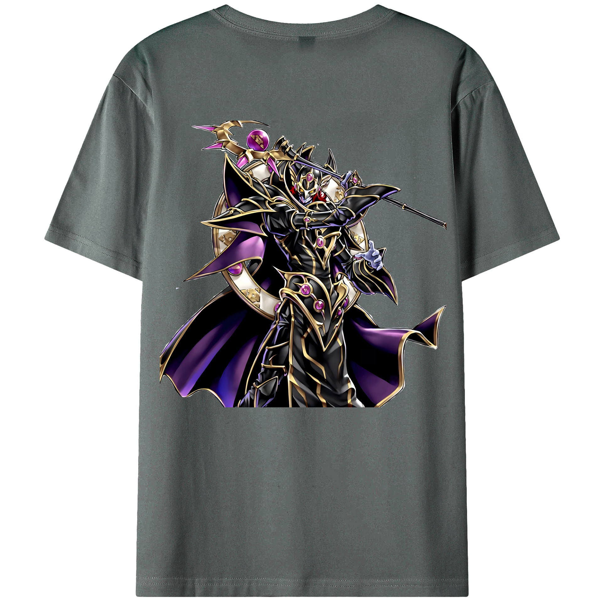 （画像用） 遊☆戯☆王 Yu-Gi-Oh! 綿100％ メンズ半袖Tシャツ（バックプリント） 通気性